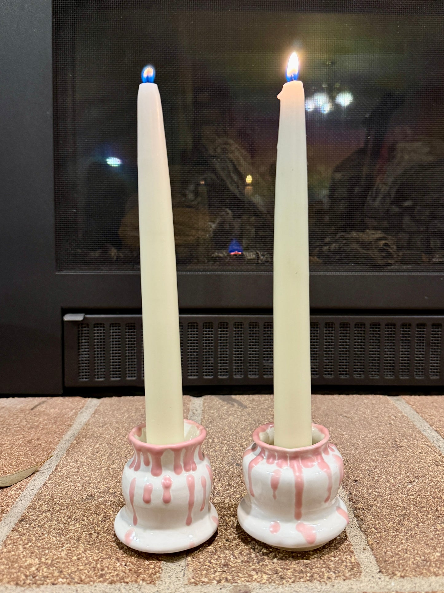 Bubblegum drip candle holders